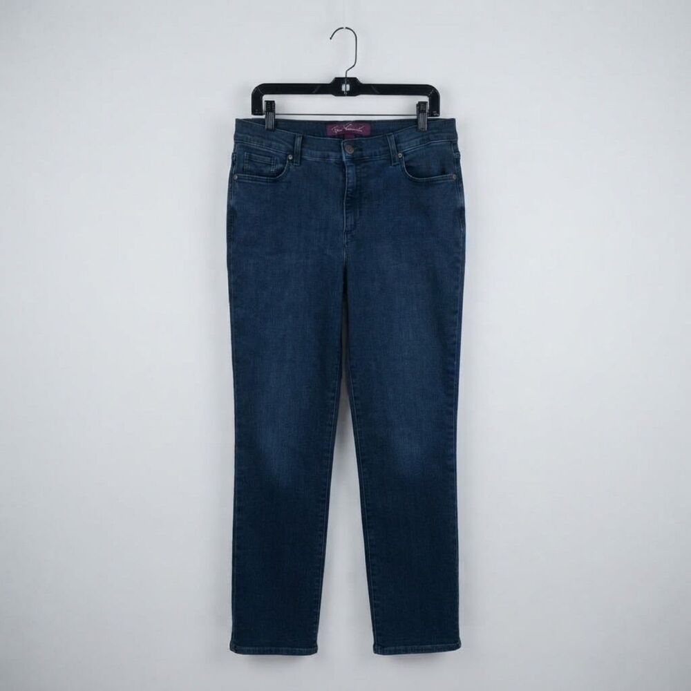 Gloria Vanderbilt Women's Classic Amanda Straight Leg Jeans Size 14 Dark Wash